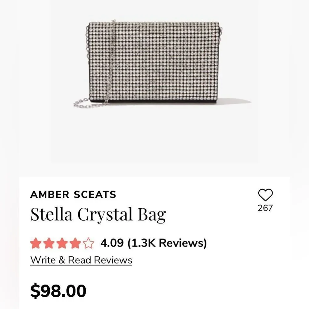 AMBER‎ SCEATS Crystal Stella Bag New - Picture 8 of 9
